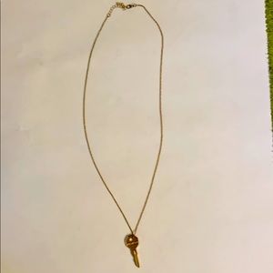 Gold key necklace